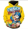 Släppa ny mode man kvinnor designer perfekt hajuku stil mat crunch 3d tryck långärmad hoodies casual sportkläder rw0123