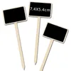 Mini Trä Tavlan Creative Chalk Blackboard Tecken Trädgård Blommor Växter Hus Taggar Etiketter Party Decoration Crafts VT0430