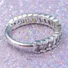 Atacado-alta qualidade moda CZ anel de diamante para 925 prata esterlina anel de casamento feminino caixa original set1634043
