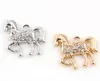 Pendentif cheval en strass, couleur or argent, 20x23mm, 20 pièces, breloque, accessoire de suspension adapté au médaillon flottant, bijoux 2695715