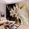 Atacado Impressão Digital HD 3d Cortinas Sonhadoras Nas Flores Delicadas Decoração de Interiores Sombreamento Prático fina Cortina