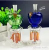 Four claw glass water bottles under Apple Wholesale Glass bongs Oil Burner Glass Water Pipes Oil Rigs Smoking Rigs
