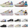 React Vision D-MS-X Barely Chaussures de course Volt Mesh Hommes Femmes Triple Noir Desert Oasis Violet Gris Jaune Baskets Baskets Vaste Gris