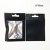 Mini sacs d'emballage à fermeture éclair, noir mat, 6x10cm, 100 pièces, sac d'emballage cadeau transparent et à fermeture éclair, pochette en aluminium de petite puissance