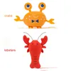 Popular Plush Pet Dog Toy Funny Pet Fleece Durability Sound Crayfish Crab dog Cat toys pet Supplies