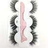 The newest False eyelash 3d mink lashes 3 pair lashes thick Faux 3D real mink eyelashes with tweezers in box 6styles DHL Free