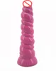 Negozio di dildo Grande plug anale in silicone Spirale Butt Plug lungo Inserto ano Dildo anale farcito con ventosa Giocattoli sessuali Coppie masturbarsi