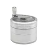 Aluminium legering 4 stuk kruid tabak kruiden kruiden grasmolen 63mm rook crusher hand crank muller molen polinator roken pijp accessoires