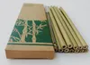 50sets bambu sugrör uppsättningar återanvändbara miljövänliga handgjorda naturliga bambu dricksrullar och rengöringsborste