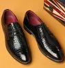 plus size mannen jurk schoenen volwassen krokodil puntschoen bruiloft mode kantoor sociale elegante zakelijke formele schoenen mannen
