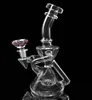 Klein Recycler Tornado Percolator Bong de vidro Tubo de cera Bongs Tubos de água Oil Dab Rigs com inebriante quartzo banger ou tigela