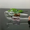Glass Smoking Pipe Water Hookah Hot selling middle color beauty long glass curved pot