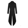 Men's Trench Coat New Fashion Steampunk Vintage Tailcoat Jacket Gothic Frock Coat Men's Single-breasted Lightweight long