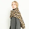 Wholesale-Autumn and winter leopard print cashmere warm thick ladies scarf shawl wholesale