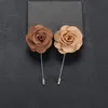 Hurtownie - Wesele Broszki Dla Mężczyzn Lapel Flower Daisy Handmade Boutonniere Kije Broszka Pin Męskie Garnitury Odzieżowe Akcesoria Czarne Czerwone