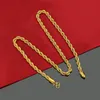 184N 50cmx5mm Moda Colar Chain para homens 24k Gold Bated Good Quality