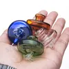 Gekleurde Dual Directional Airflow Smoke Glass Carb Cap met holle binnenbuizen voor platte topkwarts Banger Nail Spinner hebben twee benen 767