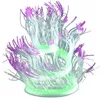 Non Toxic Sea Anemone Ornament Glowing In Light Soft Silicone Flexible Background Simulation Plant Accessory Aquarium Decoration236R