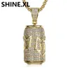 Colar de refrigerante com pendente de pendente de pendente de ouro de 18k Iced de zircão cúbico Hip Hop Jewelry Gift4481480