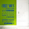 Art design home decoration cheap vinyl french quote rules words wall sticker removable house decor characters decals in rooms Y200103