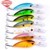 14pcs Set Top-eau en plastique Dur Appât Rattle Wobbler 100mm 14.5g Crankbait Leurres De Pêche Crochet En Acier D'eau Salée Appâts Artificiels T200602