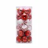 Atacado-24PCS / balde 6cm enfeites de baubles de bola de árvore de festa de casamento pendurado ornamento decoração de natal suprimentos para decoração de casa