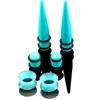 50 Pierces Oor Stretching Kit Acryl Tapers en Pluggen Siliconen Tunnels Body Piercing Sieraden voor mannen en vrouwen