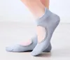 Frauen Silber Silk Backless Yoga Socken Bodensocken Tanz Schöne Beine Bühnensocken Größe 5-10 12pair