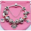 Mode Luxury Designer Bow Cartoon DIY Diamond Crystal European Beads Charms Armband för Kvinna Tjejer Julklapp