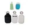 DHL200PCS Partys sprzyja 30ml Hand Holder Sanitizer Uchwyt Neoprenowy Keychain Mini Butelka Pokrywa Biały Kolor