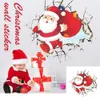 3D Üç Boyutlu Noel Baba Dekoratif Duvar Sticker