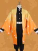 Demonendoder Kimetsu geen Yaiba Zenitsu Agatsuma Cosplay Costume2672