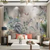 beibehang Custom photo wallpaper for walls Nordic plant leaves wallpapers for living room Forest bird landscape wall paper rolls