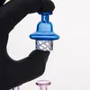 Glas snurrande kolhydrater färgglada kupol röktillbehör för 25 mm dia kvarts banger naglar dabber glas bongs dab oljeriggar