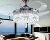 LED ventilateurs de plafond lumière AC 110 V 220 V lames invisibles ventilateurs de plafond moderne ventilateur lampe salon chambre lustres plafonnier pendentif MYY
