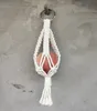 Mini macramé rétroviseur pendentif à breloque cadeau tissé à la main petit coton cordon plante cintre Unique bohème faveurs de mariage