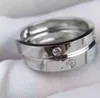 Mode Gouden Letter Diamond Ringen Bague voor Lady Mens en Womens Party Wedding Engagement Sieraden Paren Lover Gift