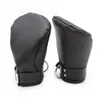 camaTech PU Leather Padded Mittens Soft Puppy Mitts Hand Bondage BDSM Dog Palm Fist Gloves Restraint Aduld Game For Couple Y191207