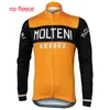 Cykeltröja långärmad Pro Team Winter Fleece eller Thin Retro Cycling Clothing Cykelkläder Full Zipper2570189