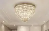 Postmoderne lumière luxe cristal lampe LED plafonnier rond salon lampe simple restaurant atmosphère maison chambre MYY