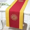 250x33 cm Long New Dinner Party Table Runner Kinesisk Broderi Lucky Home Dekor Rektangel Bomull Linen Tea Table Cloth Dining Table Mats