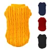 古典的な犬のセーターミディアムペットとビッグペット用のシンプルな固体弾性編みセーター犬のアクセサリー7342653