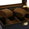 ウォッチボックスケース10グリッド木箱ジュエリーディスプレイ収納ホルダーオーガナイザーケースディパレーションボックス1