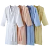 Roupa de sono masculina 5 estrelas El Bathrobe Knee Robe Robe Cotton Waffle Bath Plus Size Kimono Men Mulheres Vestido de Vestido