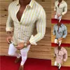 Mens Formell tröja Män Striped Dress Designer Casual Luxury Shirts Regular Fit Shirt