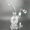 Head Skull Glass Water Pipes hookahs Recycler Inline Perc Dab Rigs 9Inch Bong 14mm Joint for chicha