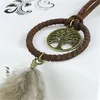 Mini Dreamcatcher Porte-clés Faisan Plume Arbre De Vie Porte-clés Alliage Tissage Dream Catcher Porte-clés Pour Voiture Suspendu Décor 2 9xr E19