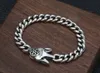 Bracelet à maillons gourmette de 7 mm fait à la main par un créateur de bijoux en argent sterling 925 personnalisé conçu avec un fermoir de fermeture unique POUR HOMMES3418128