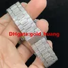 Новый роскошный 40 -мм бриллиант -механический человек Diamond Watch All Diamond Band Автоматические мужские часы из нержавеющей стали Rose Gold2231