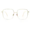 Fashion- Glasses Female Oversized Square Eyeglasses Gold Spectacles Frame Clear Lens Eyewear Optical Myopia Nerd Glasses